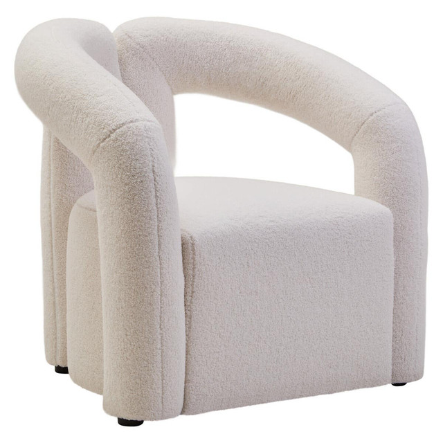 Premier Housewares Davina Ivory Boucle Statement Chair