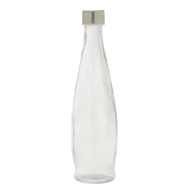 Premier Housewares Dayla Clear Glass 1000ml Bottle With Metal Lid