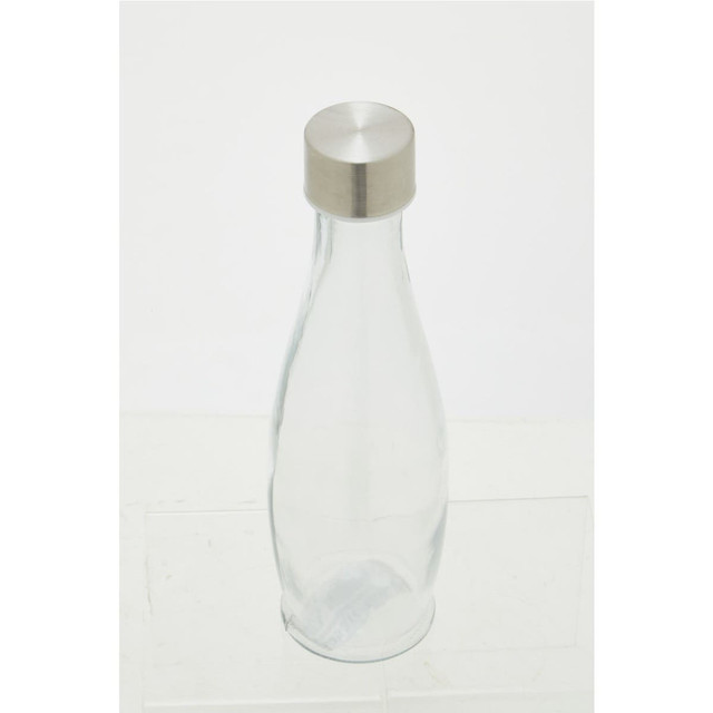 Premier Housewares Dayla Clear Glass 550ml Bottle With Metal Lid