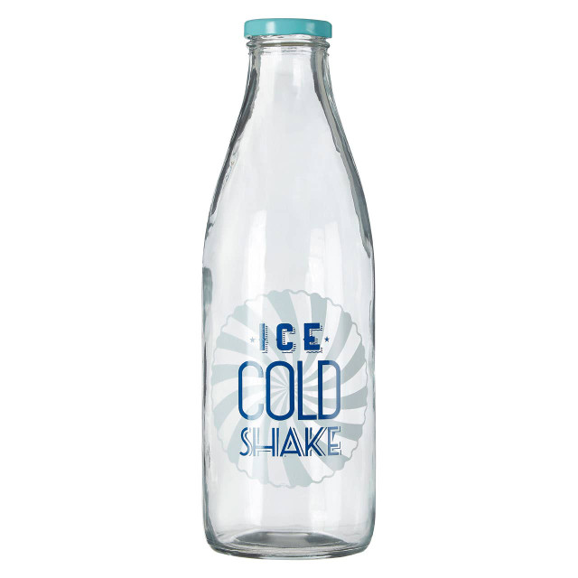 Premier Housewares Dayla Glass Milk Bottle With Screw Cap