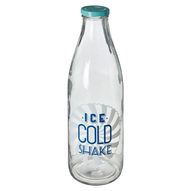 Premier Housewares Dayla Glass Milk Bottle With Screw Cap