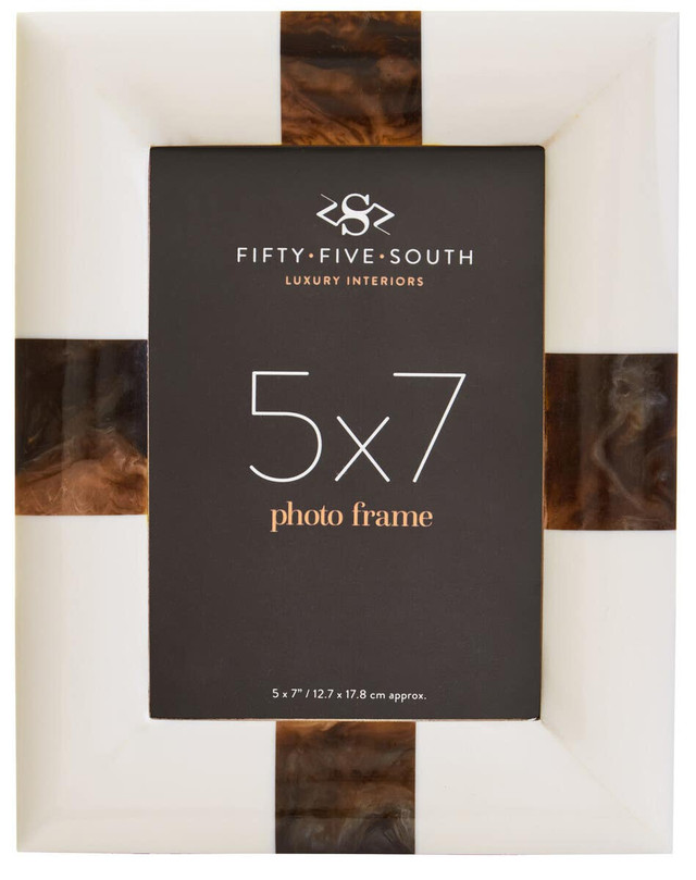 Premier Housewares Decio 5 X 7In Cream And Brown Photo Frame