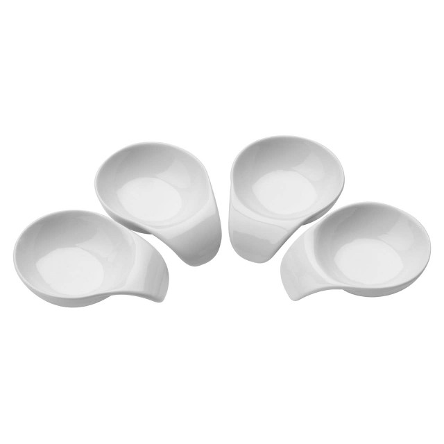 premier housewares Dela Set Of Four White Tapas Serving Dishes