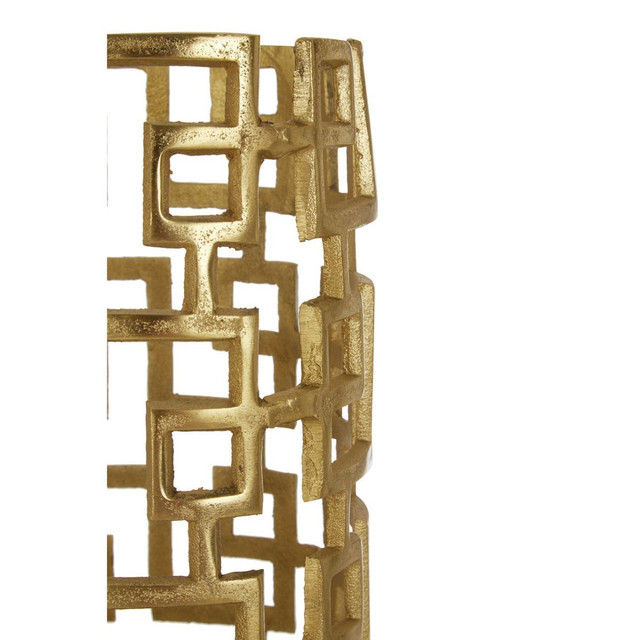 Premier Housewares Delphi Large Gold Hurricane Candle Holder