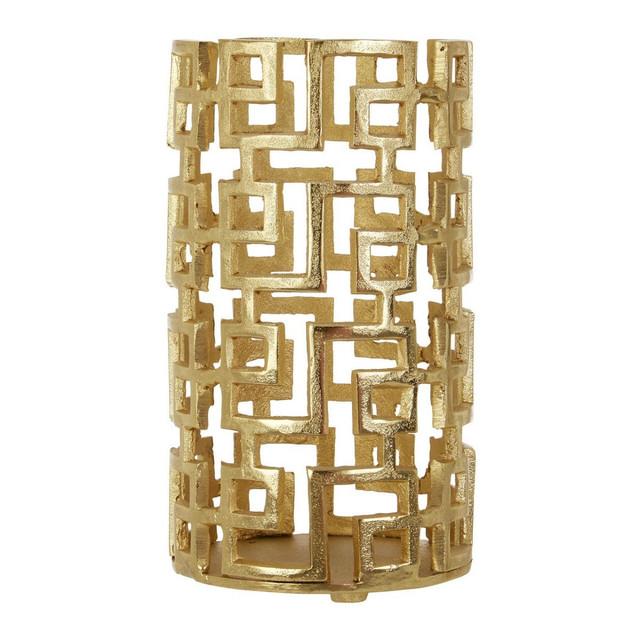 Premier Housewares Delphi Small Gold Finish Candle Holder