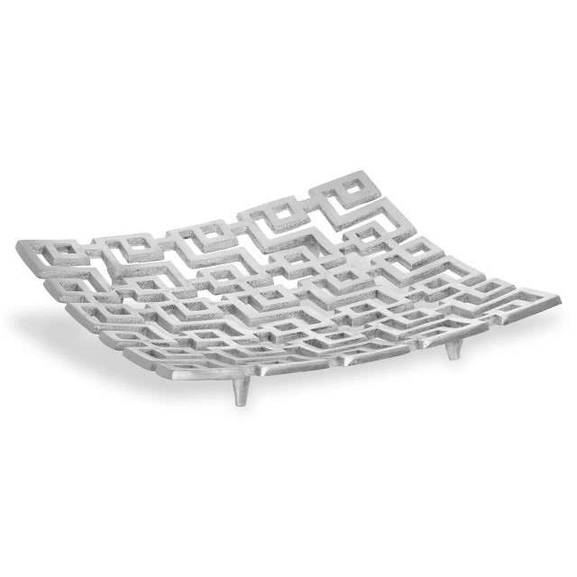 premier housewares Delphi Small Plate in Silver Finish