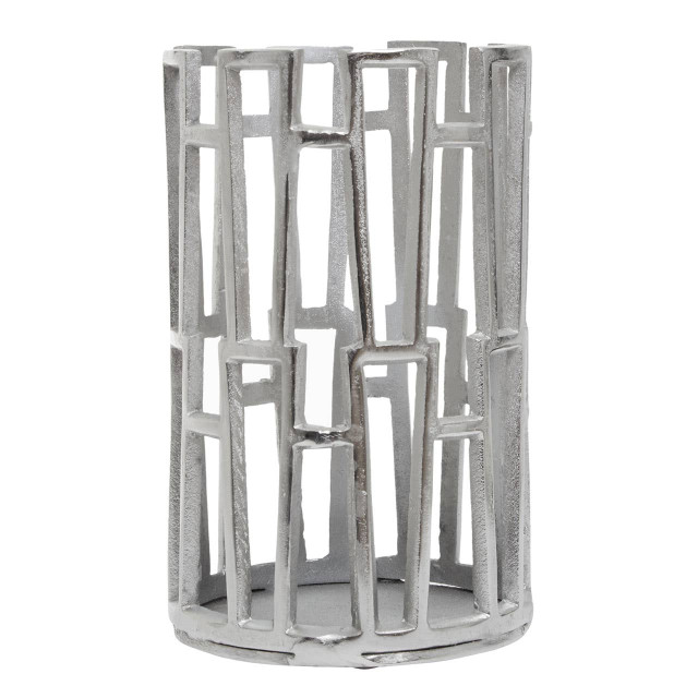 premier housewares Delphi Small Silver Finish Candle Holder