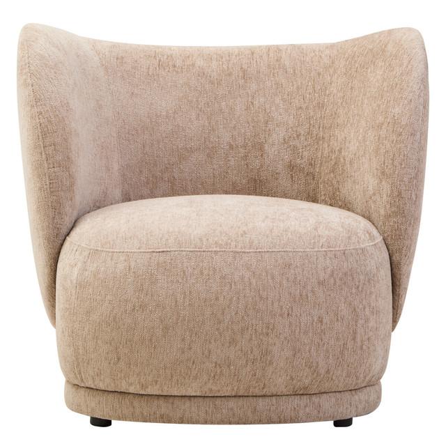 Premier Housewares Delray Deep Stone Chenille Curved Chair