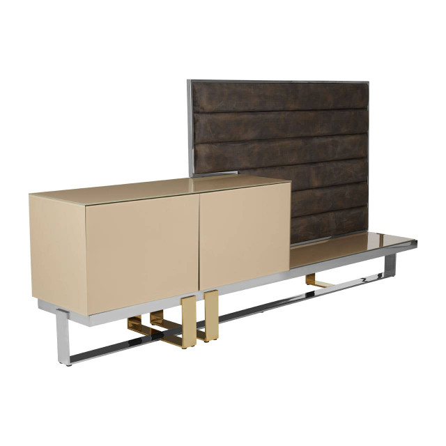 Premier Housewares Demas Media Unit With Wall Panel