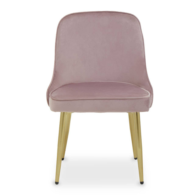 premier housewares Demi Dusky Pink Velvet Dining Chair