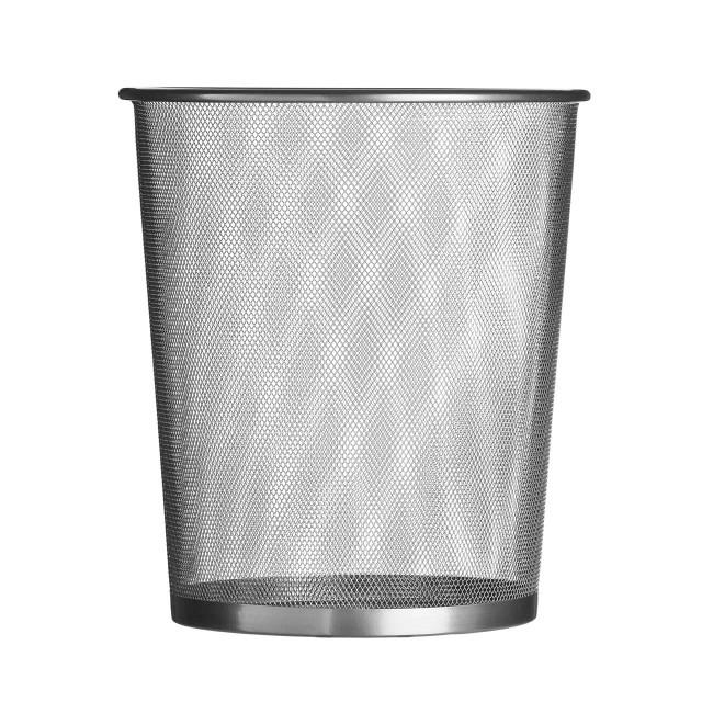 premier housewares Den Large Matt Silver Mesh Waste Paper Basket