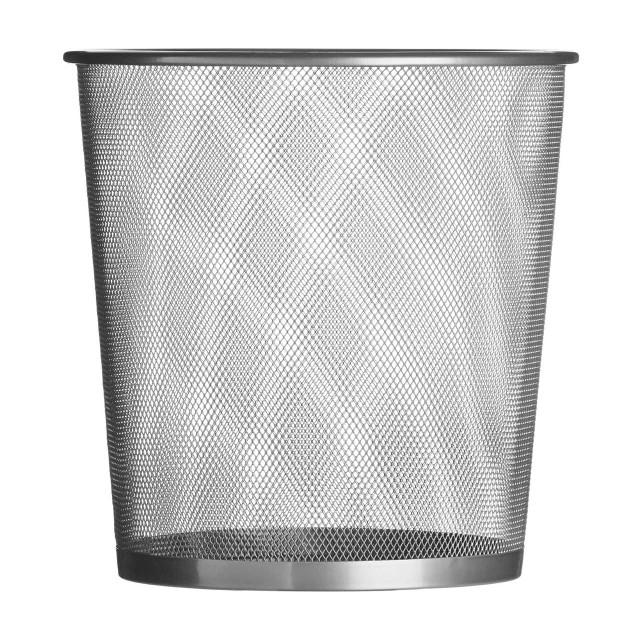 premier housewares Den Small Matt Silver Mesh Waste Paper Basket