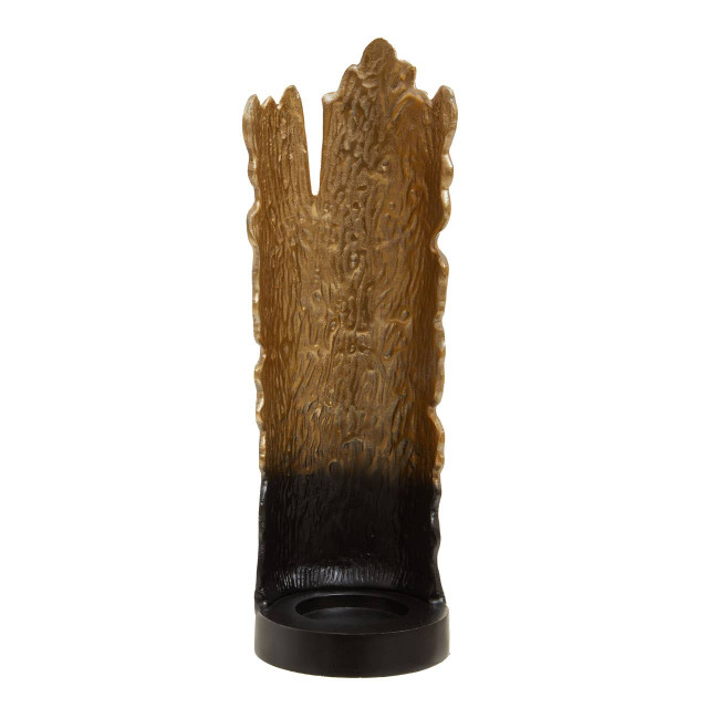 Premier Housewares Deomali Black And Gold Finish Large Ombre Candle Holder