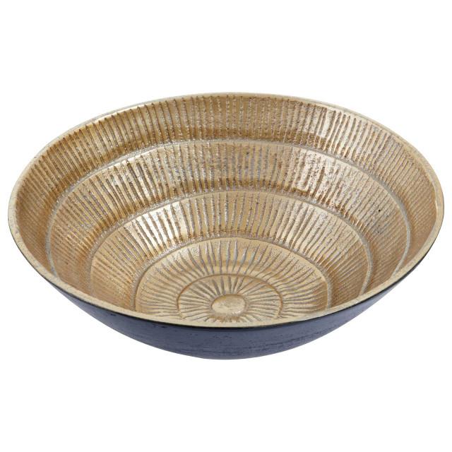 Premier Housewares Deomali Small Black And Gold Finish Bowl