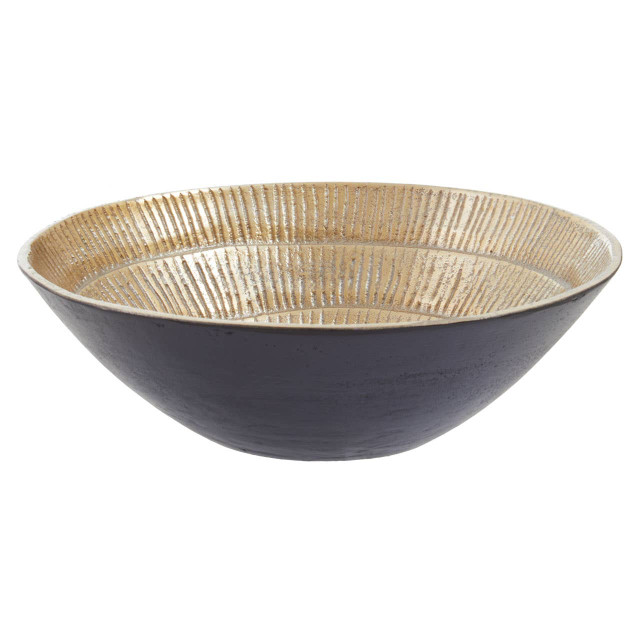 premier housewares Deomali Small Black And Gold Finish Bowl