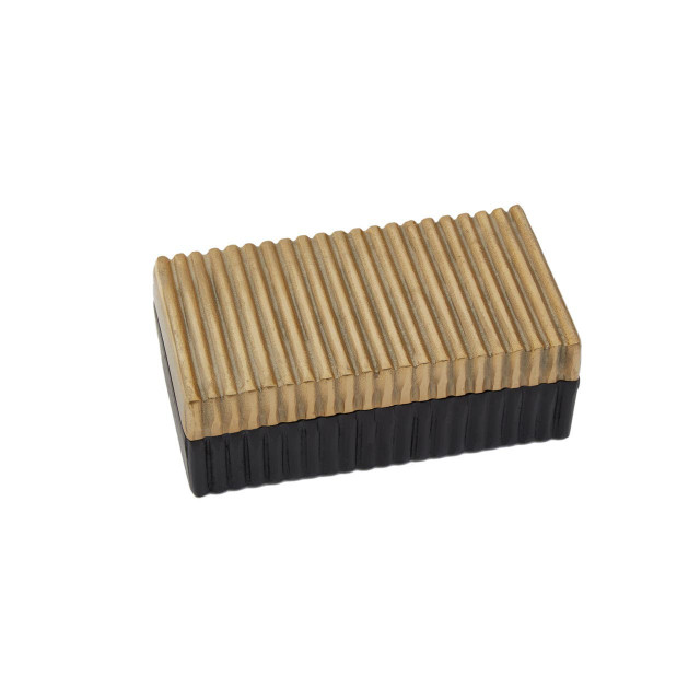 premier housewares Deomali Small Gold and Black Trinket Box
