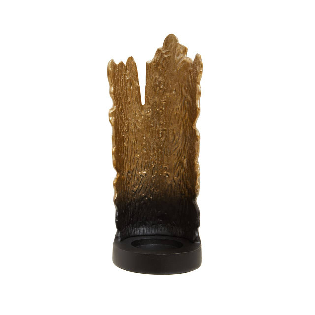 premier housewares Deomali Small Ombre Black and Gold Candle Holder