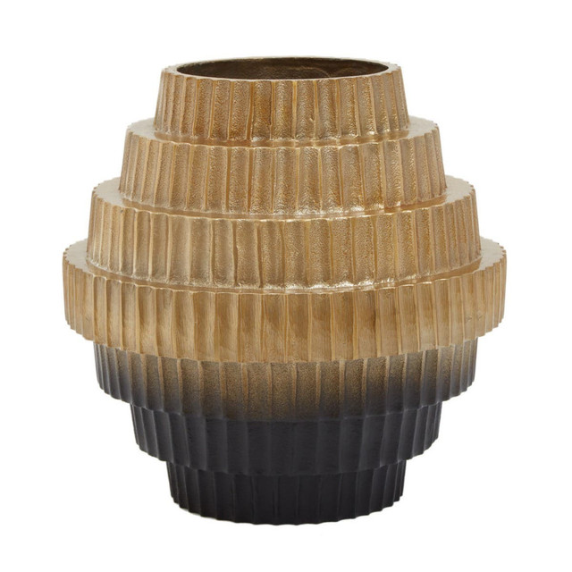 Premier Housewares Deomali Small Ombre Gold And Black Vase