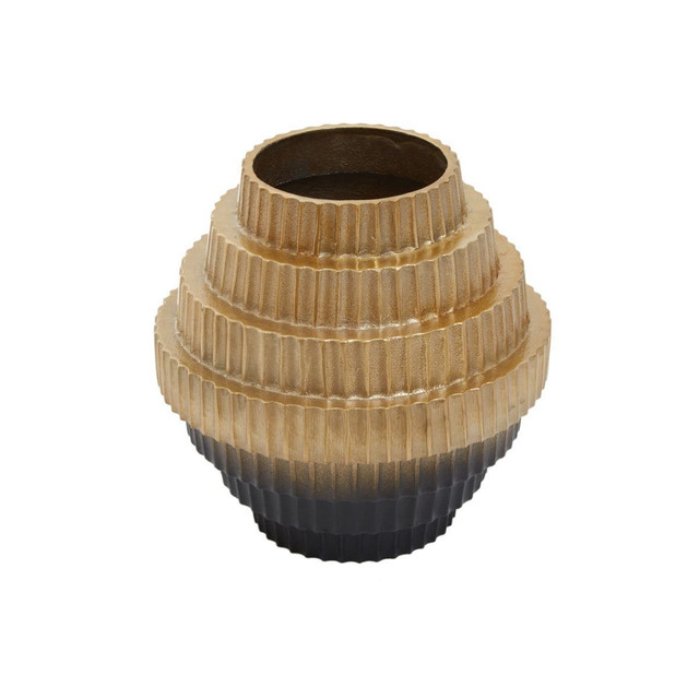 Premier Housewares Deomali Small Ombre Gold And Black Vase