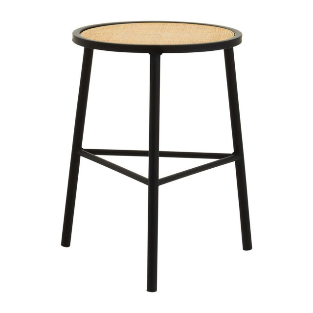premier housewares Depok Rattan Seat Stool with Metal Legs