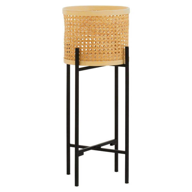 Premier Housewares Depok Small Rattan Planter With Metal Stand