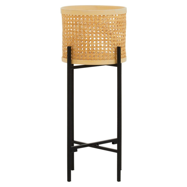 premier housewares Depok Small Rattan Planter with Metal Stand