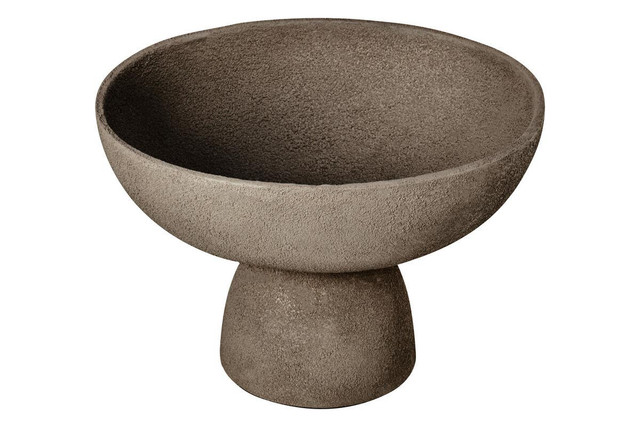 Premier Housewares Deriva Small Textured Grey Pedestal Bowl