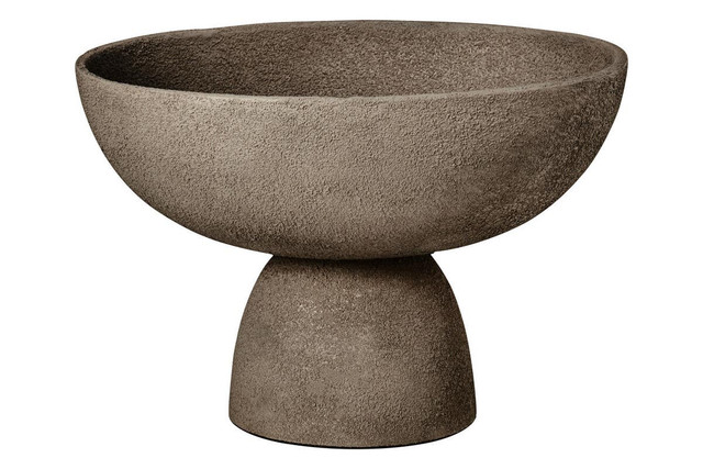 Premier Housewares Deriva Small Textured Grey Pedestal Bowl
