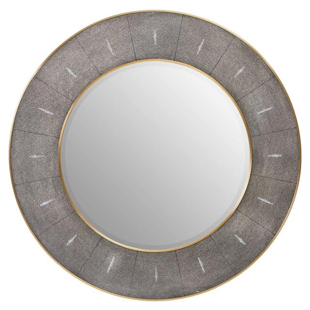 Premier Housewares Deruta Grey Shagreen Effect Wall Mirror