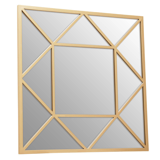 Premier Housewares Descartes Gold Frame Wall Mirror