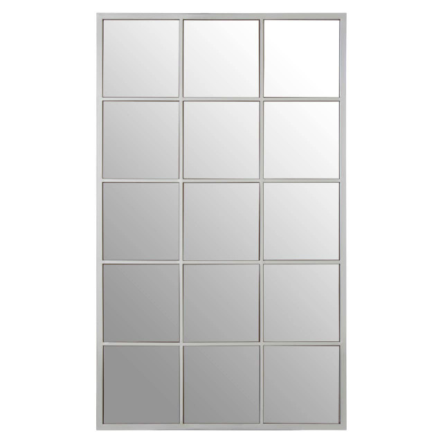 Premier Housewares Descartes Large Silver Frame Wall Mirror