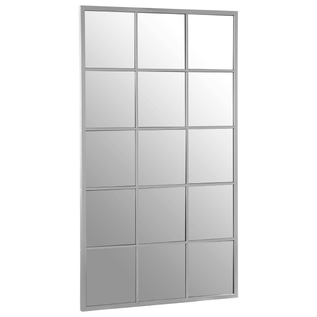 Premier Housewares Descartes Large Silver Frame Wall Mirror