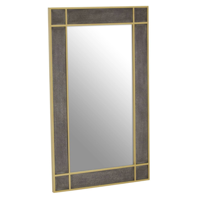 Premier Housewares Deskey Grey Shagreen Effect Wall Mirror