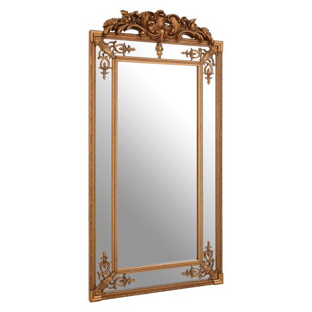 Premier Housewares Deymonte Ornate Mirror With Gold Finish