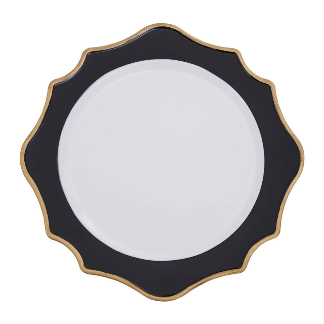 Premier Housewares Dia Black And White Round Charger Plate