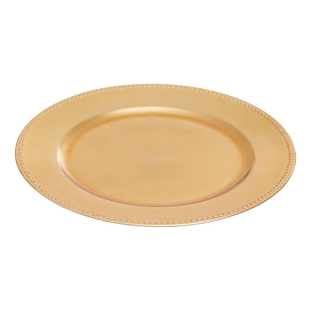 Premier Housewares Dia Gold Finish Dotted Charger Plate
