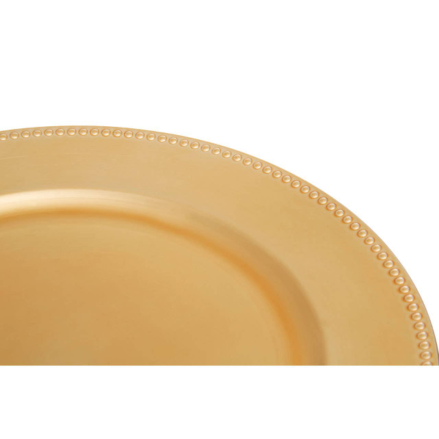 Premier Housewares Dia Gold Finish Dotted Charger Plate