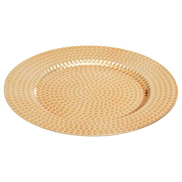 premier housewares Dia Gold Finish Hammered Effect Charger Plate