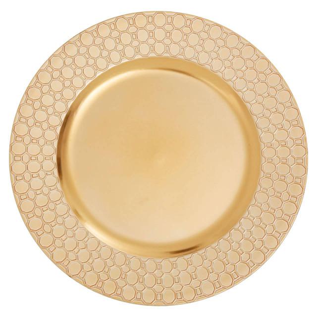 Premier Housewares Dia Gold Honeycomb Charger Plate