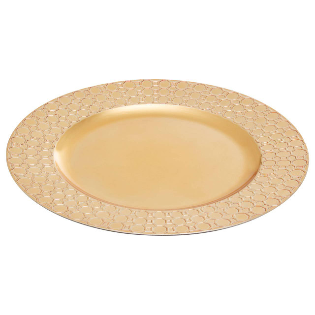 premier housewares Dia Gold Honeycomb Charger Plate