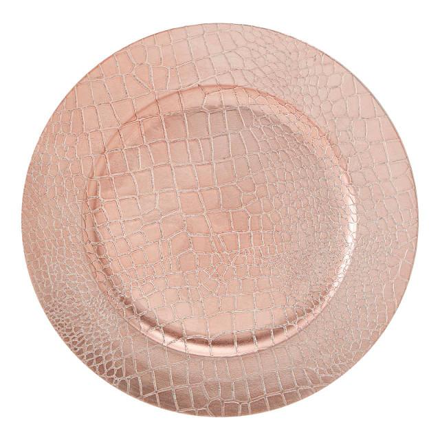 premier housewares Dia Rose Gold Textured Charger Plate
