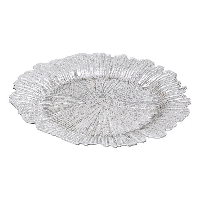 Premier Housewares Dia Silver Finish Reef Charger Plate