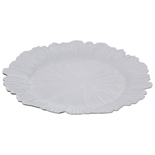 Premier Housewares Dia White Finish Reef Charger Plate