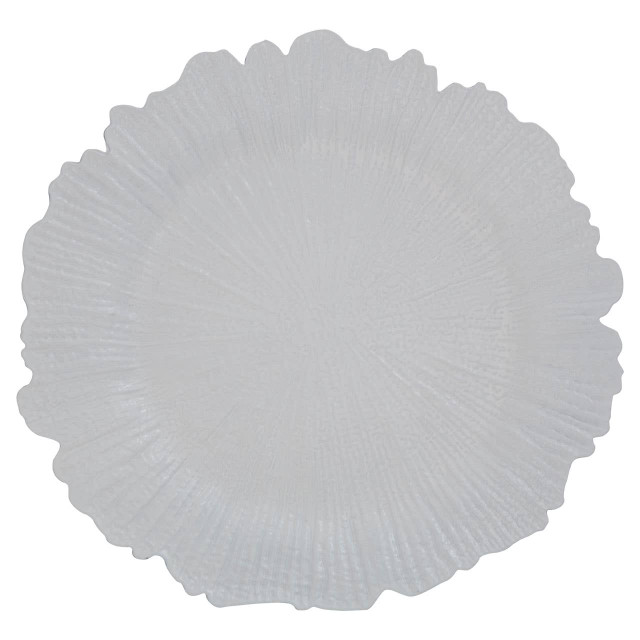Premier Housewares Dia White Finish Reef Charger Plate