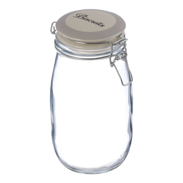 Premier Housewares Diego Biscuit Glass Storage Jar 1500ml