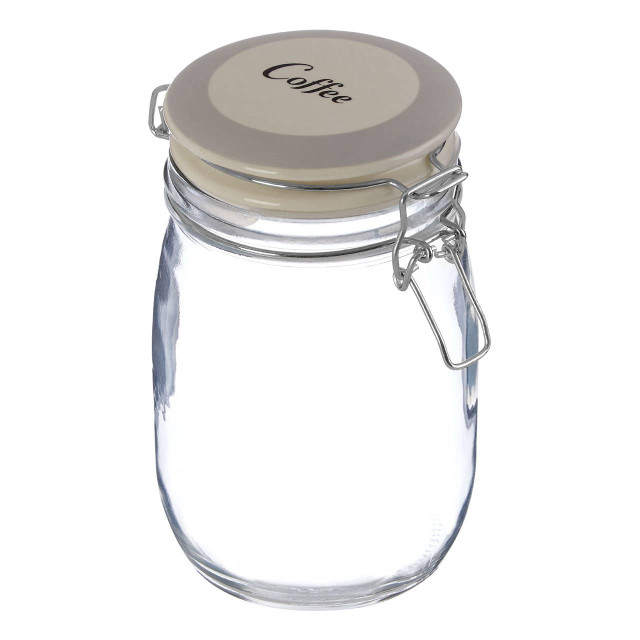 Premier Housewares Diego Coffee Glass Storage Jar 1000ml