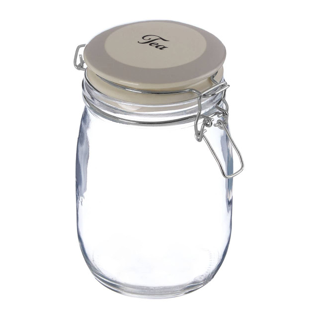 Premier Housewares Diego Tea Glass Storage Jar 1000ml