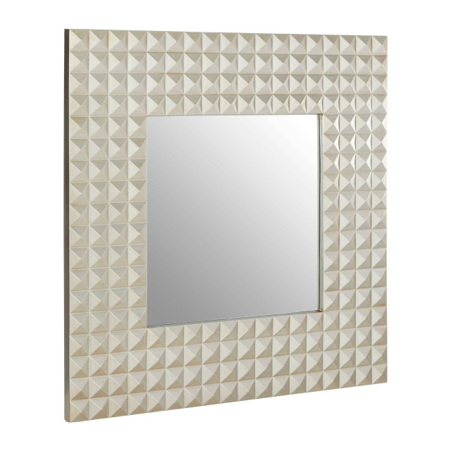 Premier Housewares Dimano Champagne Finish 3D Geometric Wall Mirror