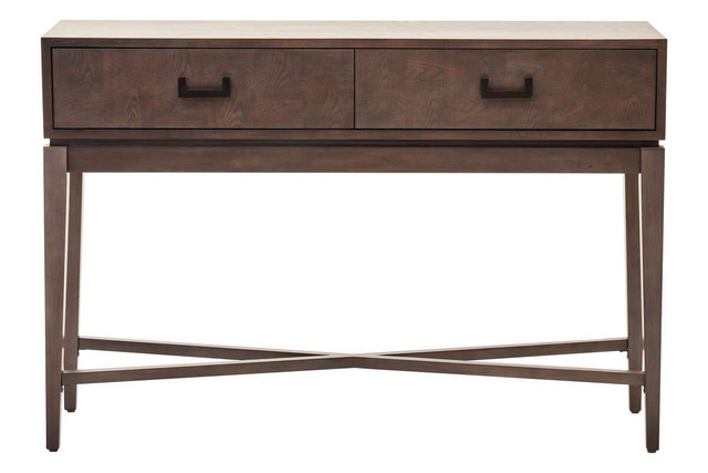 premier housewares Dimaro Antique Grey Two Drawer Console Table