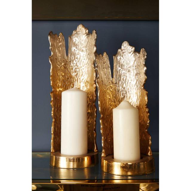 Premier Housewares Dion Large Ombre Silver And Gold Finish Candle Holder
